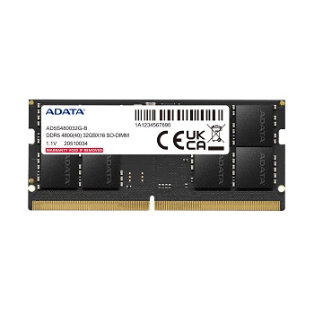 16GB DDR5 SO-DIMM 4800 (1X16GB) CL40 ADATA