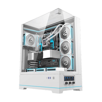 CAIXA ATX DARKFLASH DY450L PRO VIDRO TEMPERADO 1FAN BRANCA