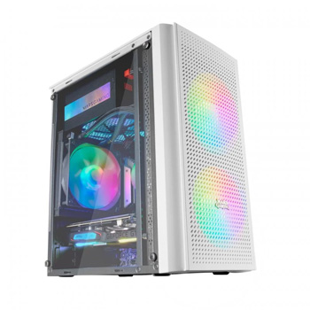 CAIXA MICRO ATX MARS GAMING MC300 3X FRGB  - BRANCA