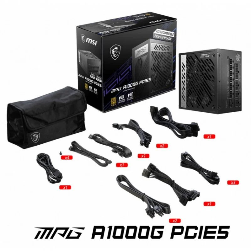 MSI MPG A1000G 1000W 80 Plus Gold Full Modular Power Supply