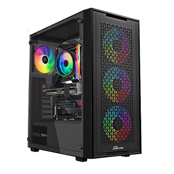 CAIXA ATX SLAYER RX23 AIRFLOW 3X FAN ARGB VIDRO TEMPERADO
