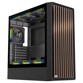 CAIXA ATX SLAYER RX25 NORTH 3X FAN ARGB FRONTAL WOOD