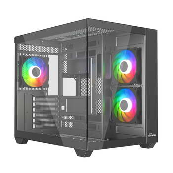 CAIXA  ATX SLAYER RX46 CRYSTAL 3XFAN ARGB + CONT.
