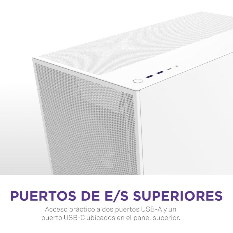 NZXT H7 Flow RGB 2024 Vidro Temperado USB 3.2 Branca [Caixa de Computador]