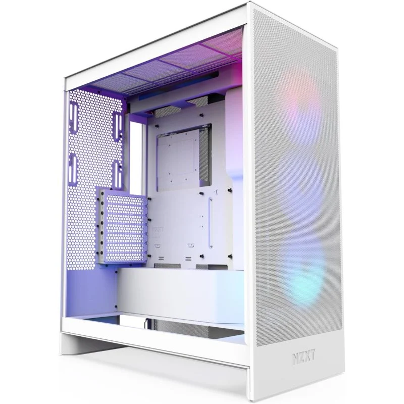NZXT H7 Flow RGB 2024 Vidro Temperado USB 3.2 Branca [Caixa de Computador]