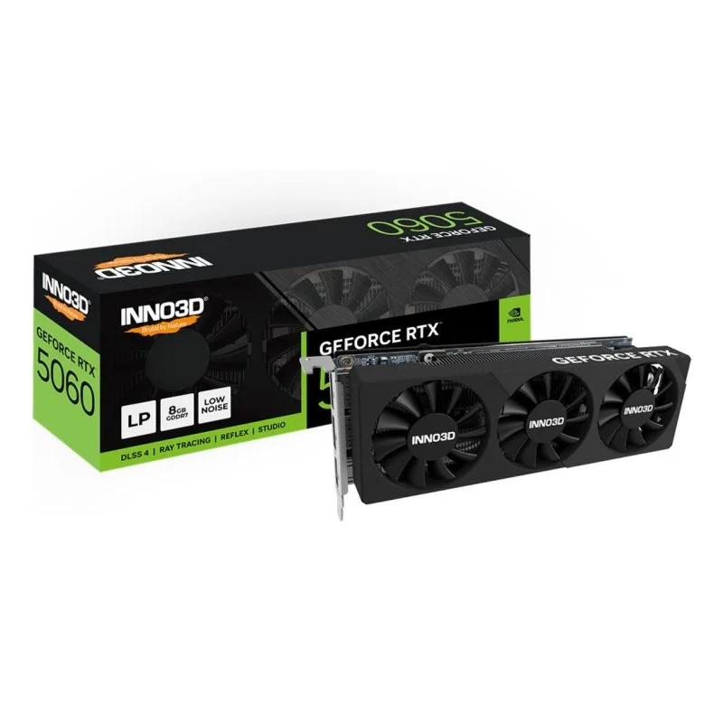 Placa Gráfica Tarjeta Gráfica INNO3D GeForce RTX 5060 8GB GDDR7 Reflex 2 RTX AI DLSS4