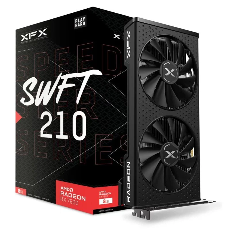 Placa Gráfica XFX SPEEDSTER SWFT210 AMD Radeon RX 7600 Core Gaming 8GB GDDR6