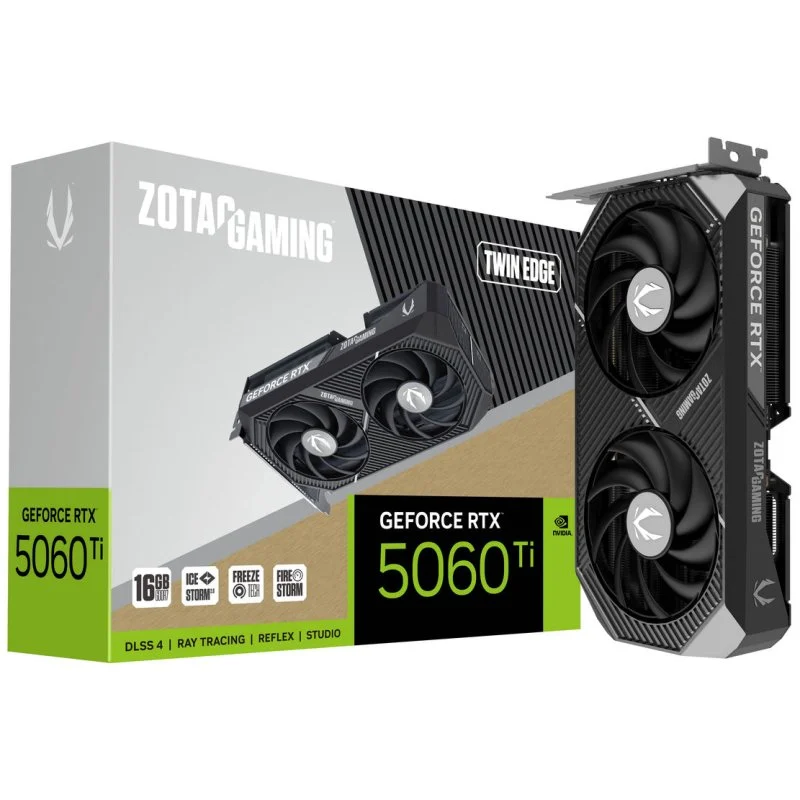 Placa Gráfica ZOTAC GAMING GeForce RTX 5060 Ti Twin Edge 16GB GDDR7 Reflex 2 RTX AI DLSS4