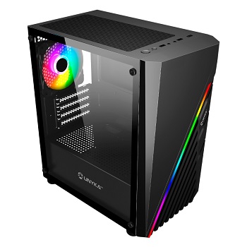 CAIXA MICRO ATX UNYKA MINI GLAYZE BLACK C FAN ARGB